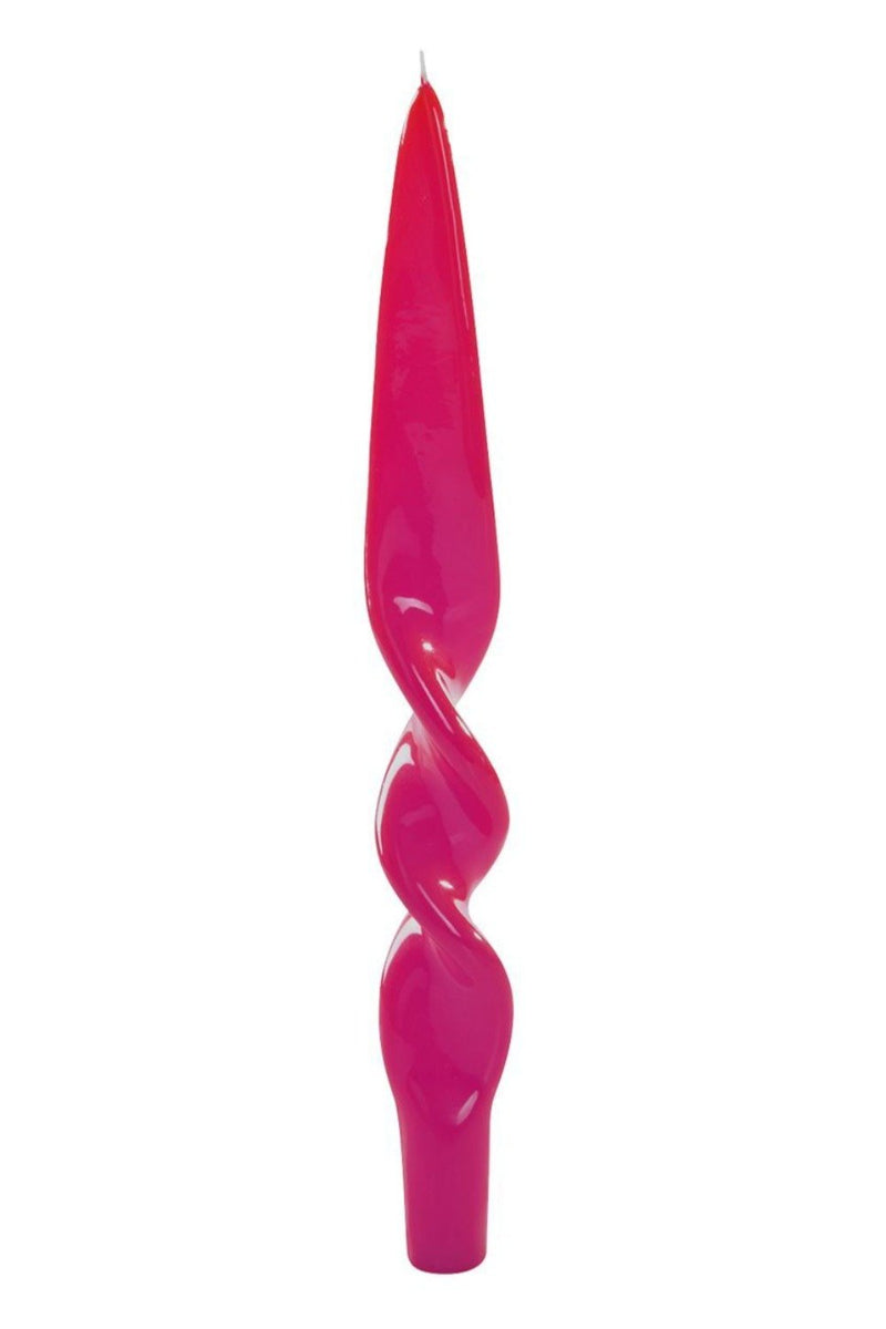 Magenta Lacquer Twist Candle