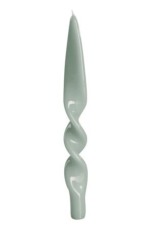 Jade Green Lacquer Twist Candle