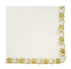 Silver and Gold Floral Border Napkin