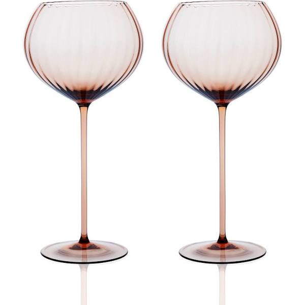 Caskata Quinn Rose White Wine Glasses - Set of 2