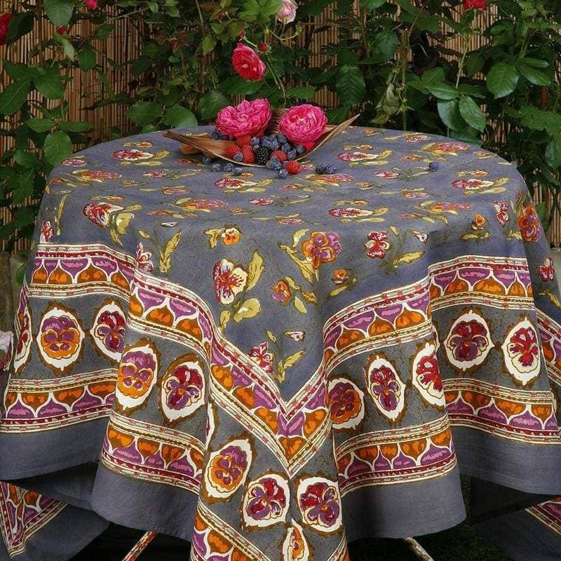 Pansy Red & Grey 71 x 142 Tablecloth