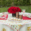 Strawberry Blue Tablecloth 90 x 90