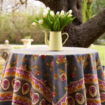 Pansy Red & Grey 71 x 142 Tablecloth