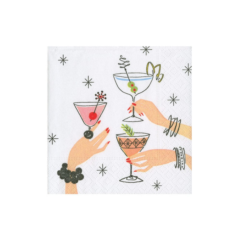 Linen Blue  Cocktail Napkins