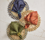Bonton Napkin Ring - Green & Gold