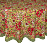 Jardin Red & Green Tablecloth 71 x 142