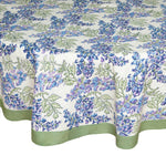 Wisteria Blue & Green Tablecloth 71 x 142