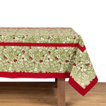 Baies de Houx Red & Green Tablecloth 71 x 142