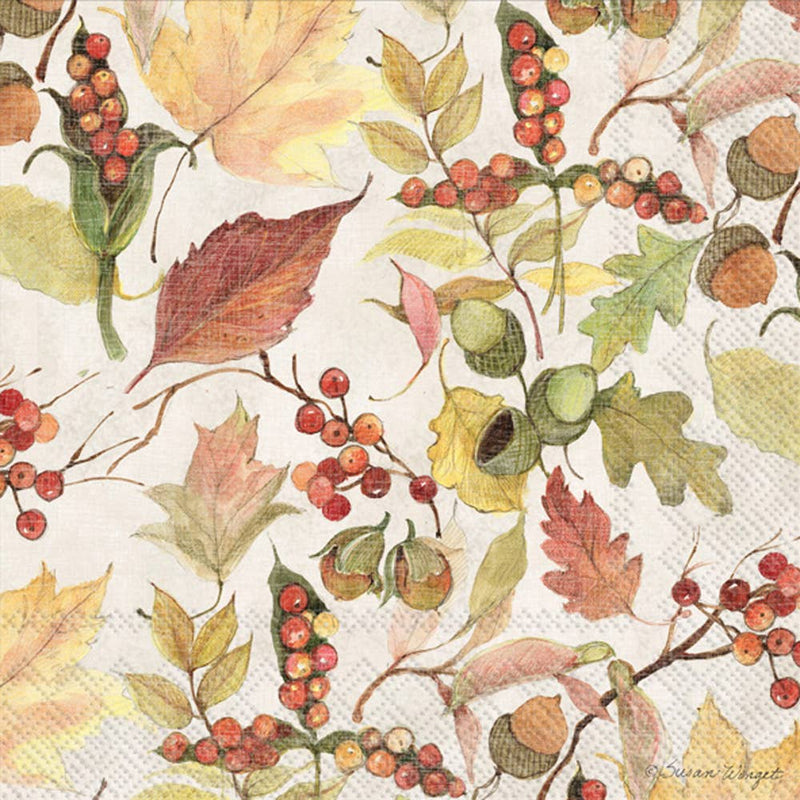 Leaves & Berries Paper Cocktail Napkins