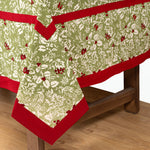 Baies de Houx Red & Green Tablecloth 71 x 142