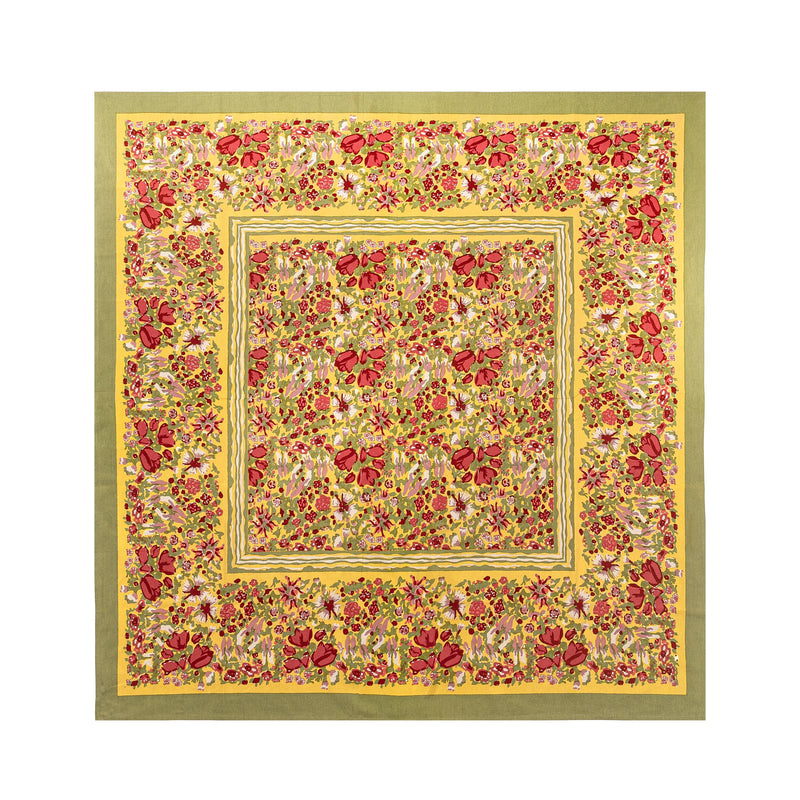 Jardin Red & Green Tablecloth 71 x 142