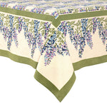 Wisteria Blue & Green Tablecloth 71 x 142