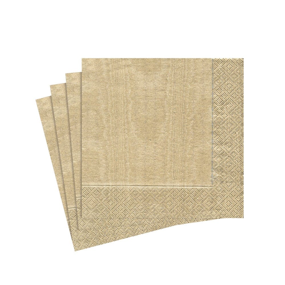 Moire Gold Cocktail Napkin