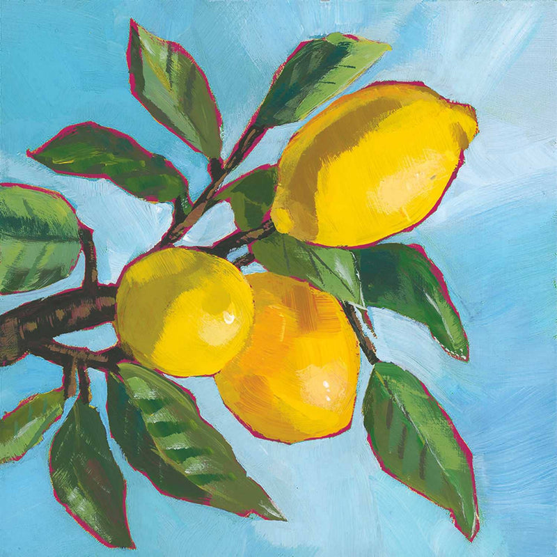 Lemon Watercolor Cocktail Napkins