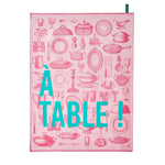 A Table Tea Towel - Pink