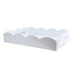 Large White Scallop Tray