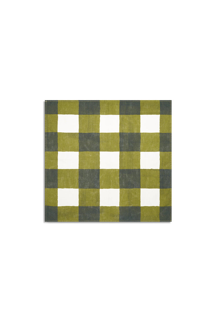 Avocado Gingham Check Napkin