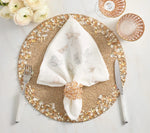 Monarch Garden Napkin  - White & Iridescent