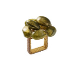 Bonton Napkin Ring - Green & Gold