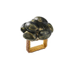 Bonton Napkin Ring - Gray & Gold