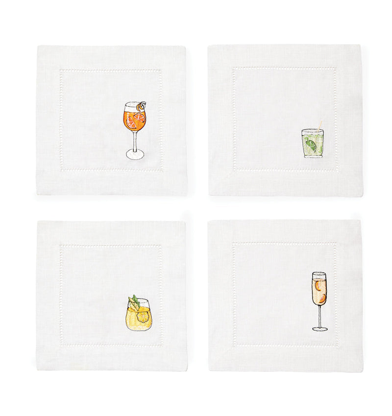 Beach Comber Linen Cocktail Napkins