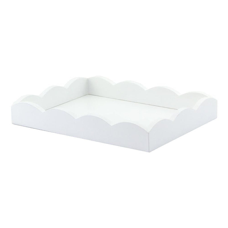 Large White Scallop Tray