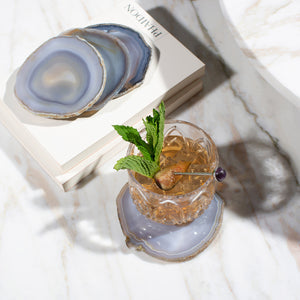 Pedra Smoke Agate Coasters - set of 4