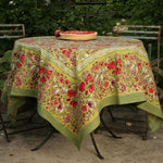 Jardin Red & Green Tablecloth 71 x 142