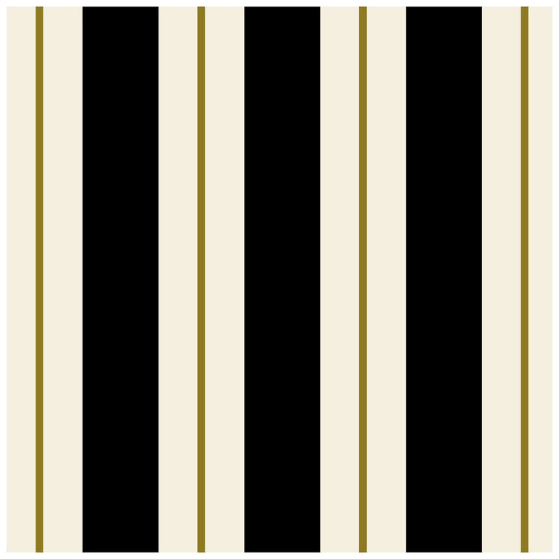 Black Stripe Cocktail Napkin