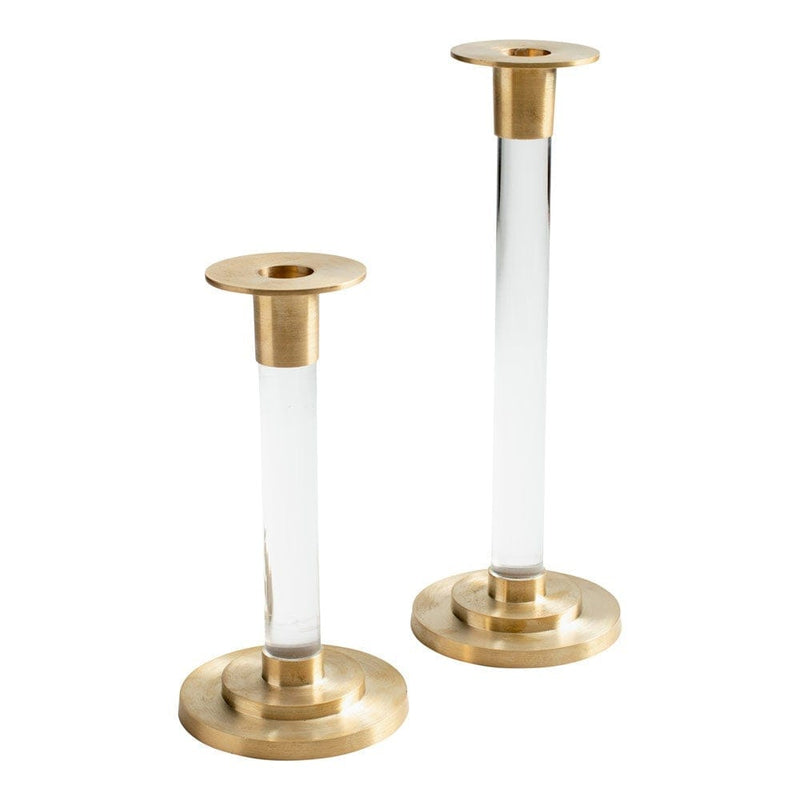 Short Brass & Resin Candlestick