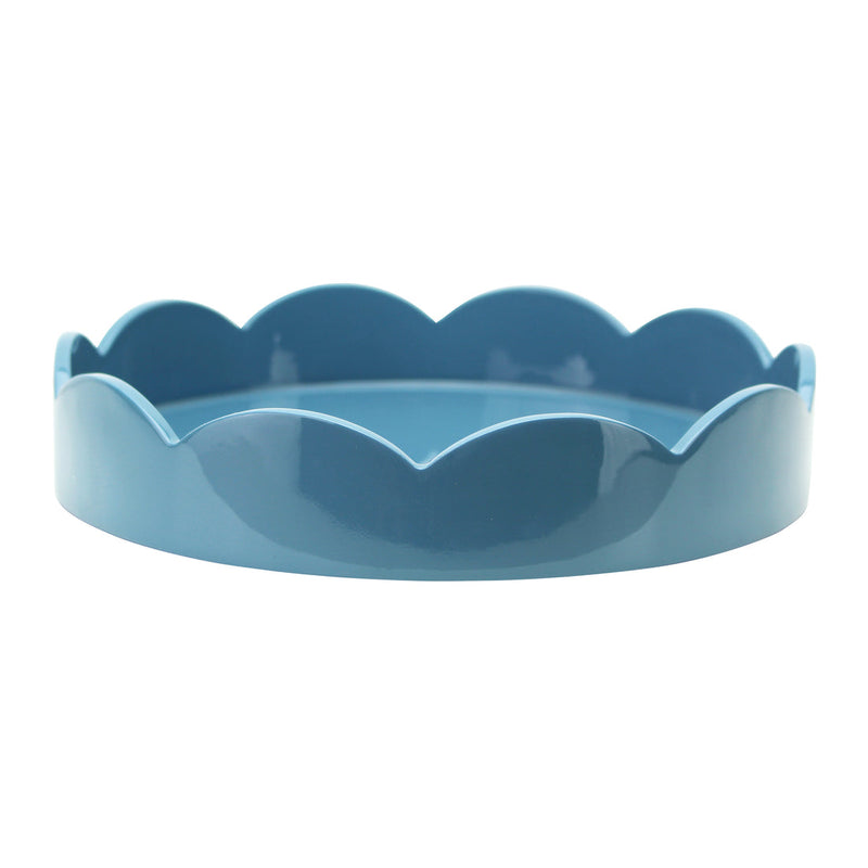 Round Scalloped Tray - Navy