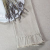 Provence Natural  Linen Towel with Ruffle and Fringe