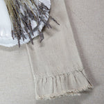 Provence Natural  Linen Towel with Ruffle and Fringe