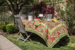 Jardin Red & Green Tablecloth 71 x 142