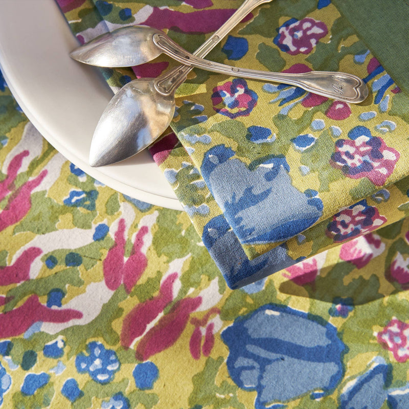 Jardin Blue & Vert 90" x 90" Tablecloth