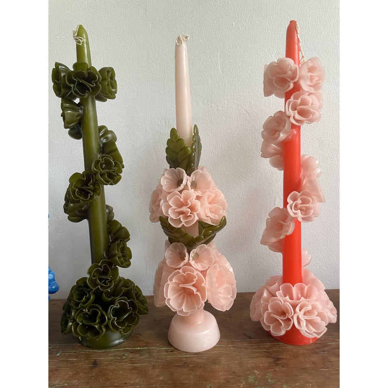 Blush & Peony Floral Serpent Candle