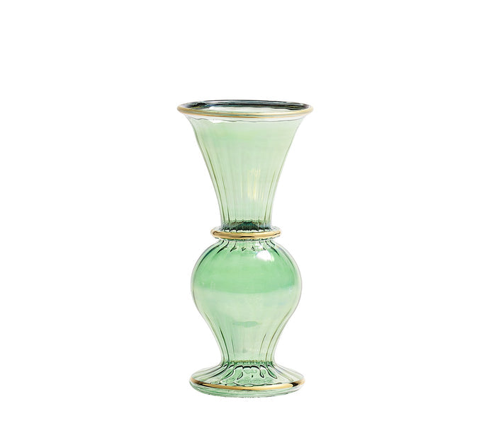 Scalloped Trumpet Vase - Green