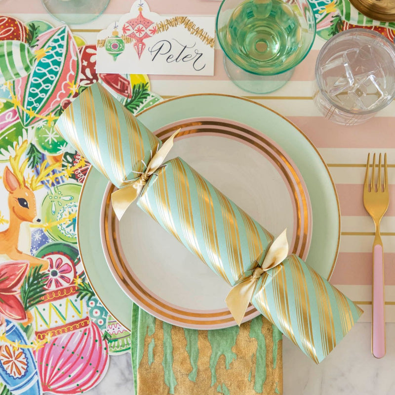 Pastel & Gold Christmas Crackers- set of 6