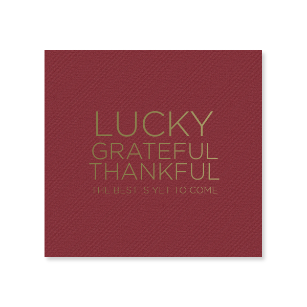 Lucky Grateful Thankful  Copper