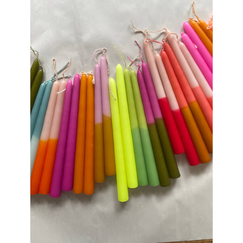 Double  Colored Taper Candles