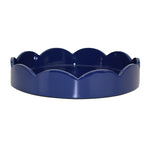 Round Scalloped Tray - Navy