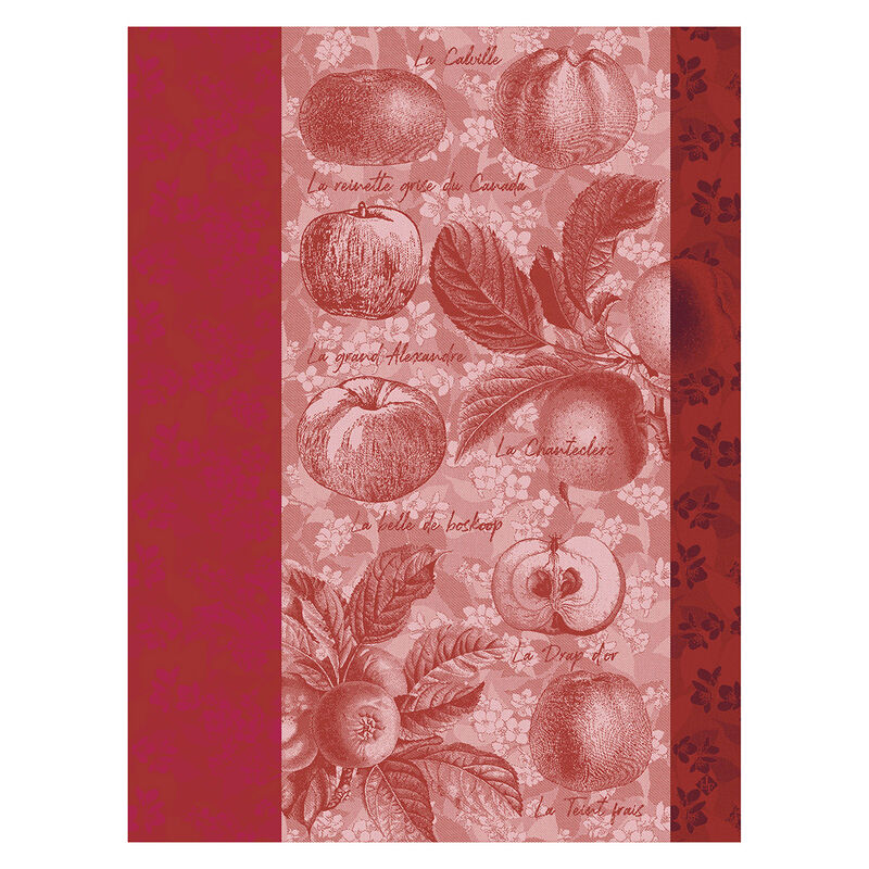 Pomme Red Tea Towel