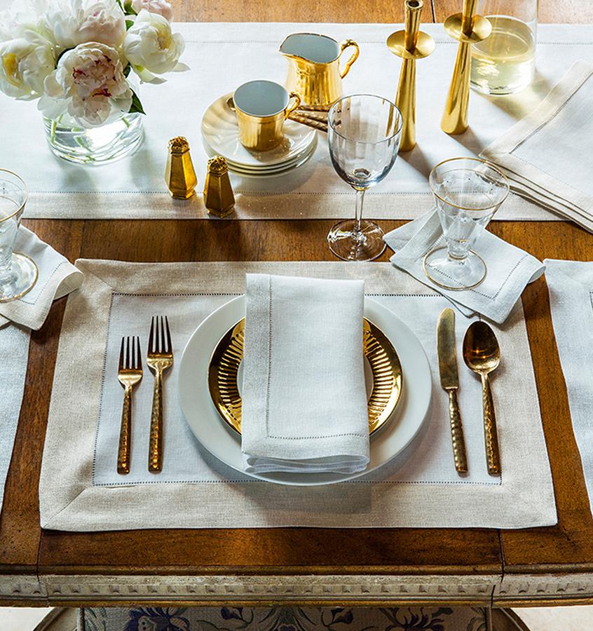 Filetto White & Gold Napkin