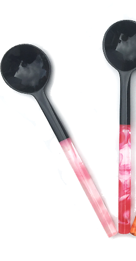 Pink Sorbet Spoons - set of 6