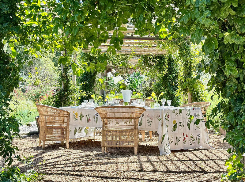 Summerill & Bishop x John Derian 'Botanical Tiles' Linen Napkin