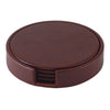 Tanner Brown Leather Coaster- set of 4