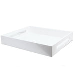 Medium Round Scalloped Tray - White