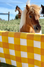 Mustard Gingham Check Napkins