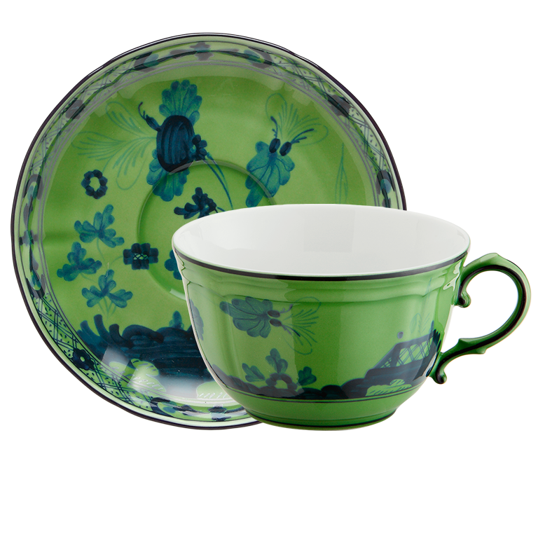 Ginori 1735 Oriente Italiano Albus Teacup & Saucer