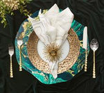 White Silver & Gold Cosmos Placemat